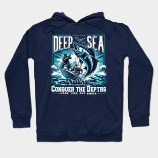 Conquer the Depths - Fishing Hoodie